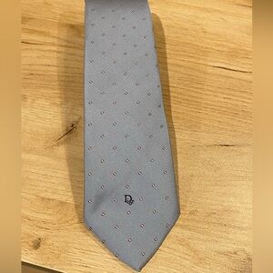 Christian Dior Gray light blue Tie